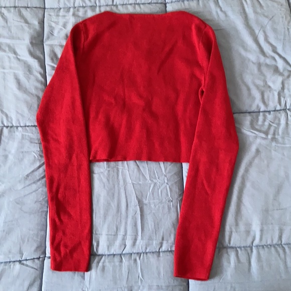 Brandy Melville Red Athelia Sweater Cardigan - Picture 5 of 5